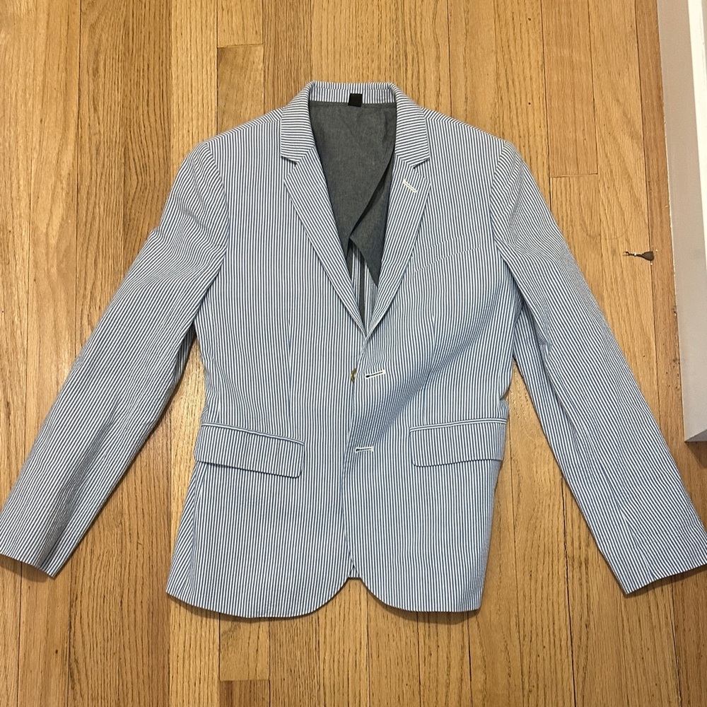 Crewcuts Blue and White Pinstripe Sport Coat